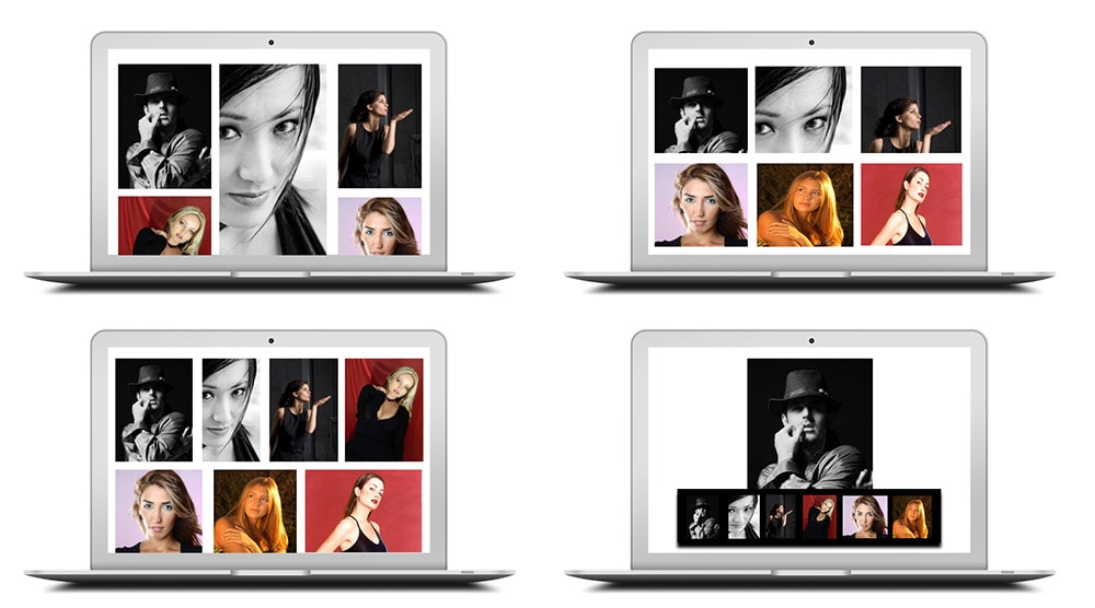 Multiple gallery layouts to choose from
